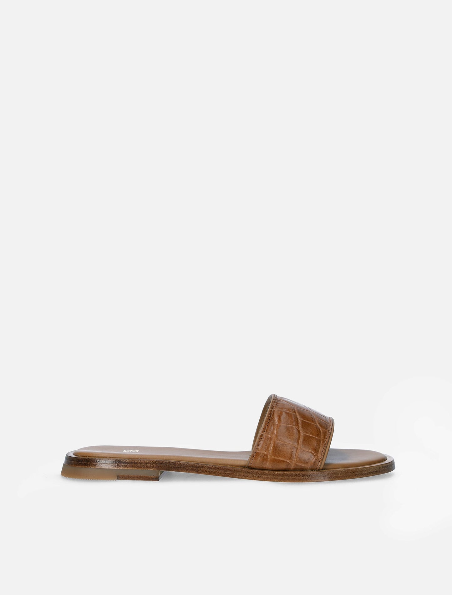 HH Croc Embossed Sandals in Tan