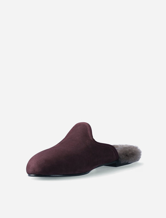 Ryn Winter Slippers in Burgundy