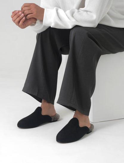 Ryn Winter Slippers in Black